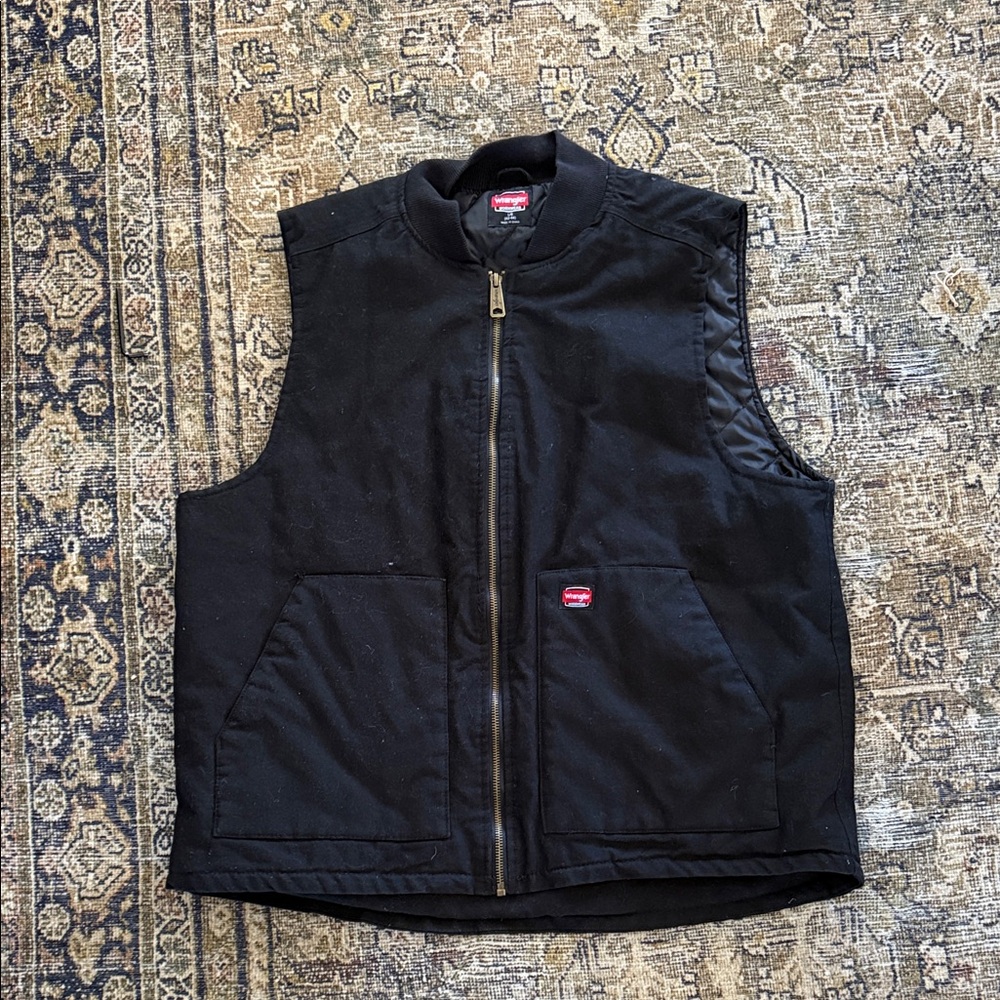 Black Wrangler Workwear Vest